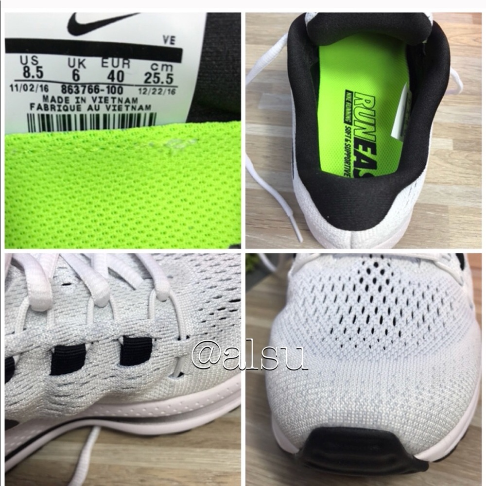 NWT Air Zoom Vomero 12 B/W Pure Platinum WMNS - Picture 8 of 8